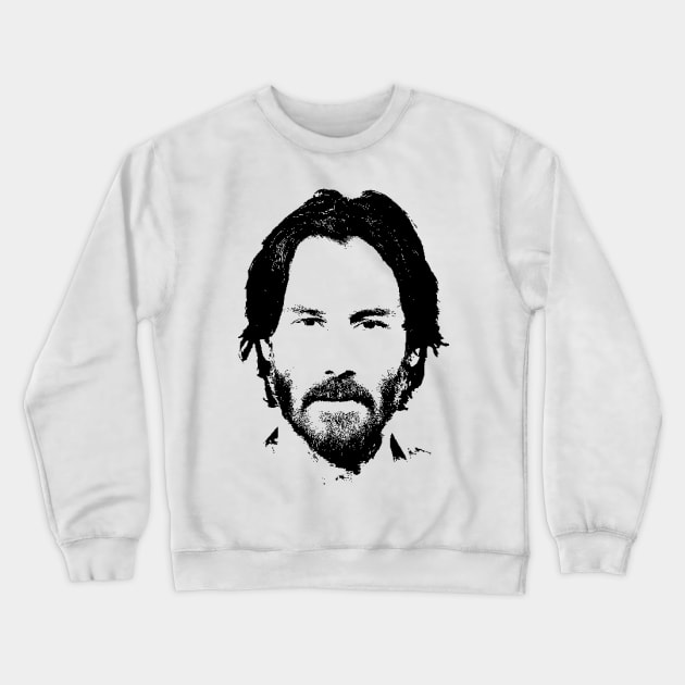 Keanu Reeves pop art portrait Crewneck Sweatshirt by phatvo